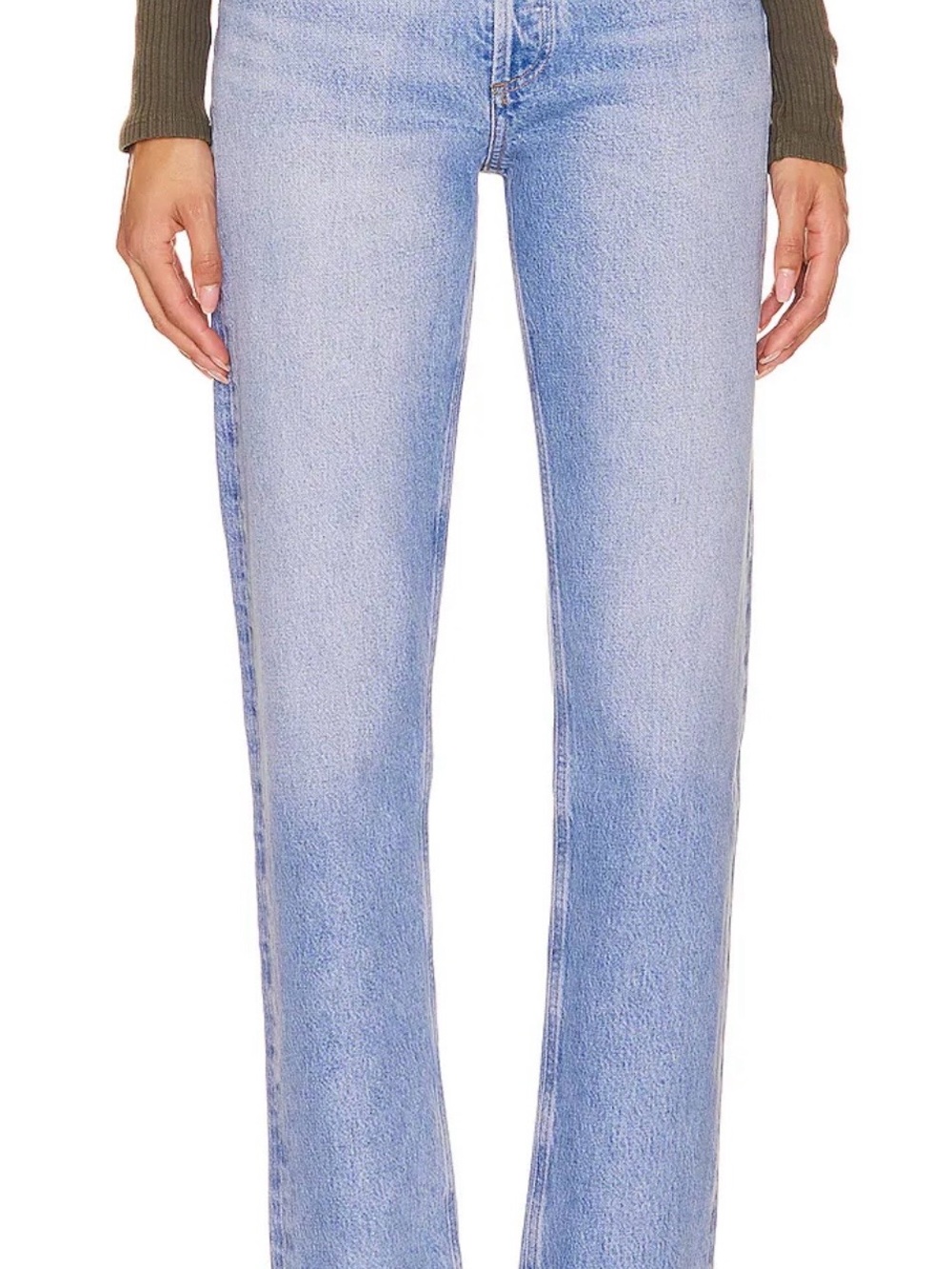 Agolde Light Blue 90s pinch waist straight leg jeans
